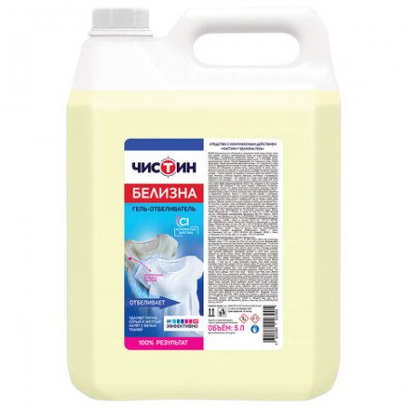 Средство для отбеливания и чистки тканей, с комплексным действием 5 л, ЧИСТИН &quot;Белизна гель&quot;, 24961 609141