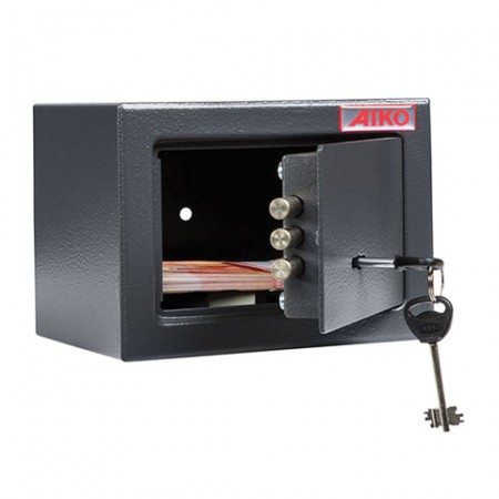 Сейф офисный (мебельный) облегченной конструкции AIKO &quot;T-140 KL&quot;, 140х195х140 мм, 3 кг, ключевой замок, крепление к стене