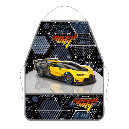 Фартук для труда печать на ткани ЖЕЛТЫЙ СПОРТКАР,ФДТ-3