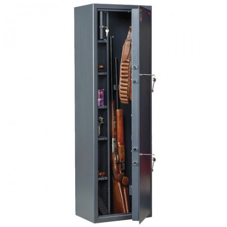 Сейф оружейный AIKO &quot;Филин 33&quot;, 1400х430х300 мм, 71 кг, на 3 ствола, 2 ключевых замка