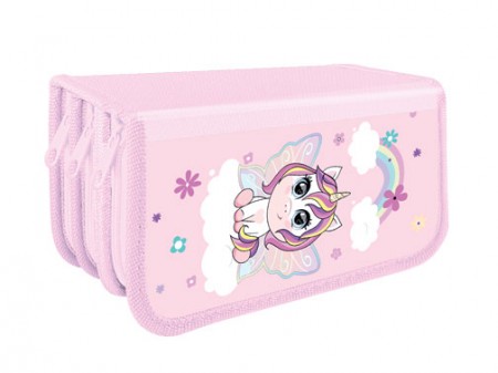 Пенал трехсекционный большой 190/105 (ПО-11, МАЛЕНЬКИЙ ЕДИНОРОГ 2023) 00-00007944