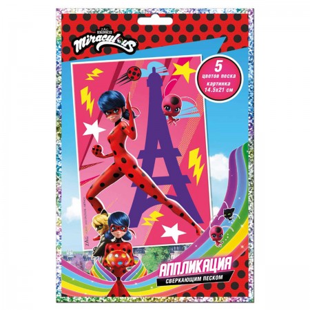 Фреска-картина из сверкающего песка Леди Баг и Супер-Кот &quot;Париж&quot; 355399 LN0089