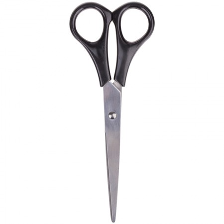 Ножницы 162 мм, черные ручки, ПВХ чехол  222428 OfficeSpace