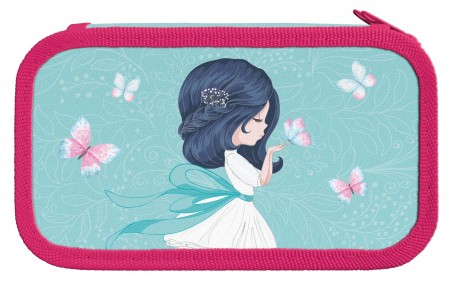 Пенал 3 секц. бол. Schoolformat MAGIC GIRL 190х105х45 картон, полиэстер молния голуб. ПК3-МГЛ 237056
