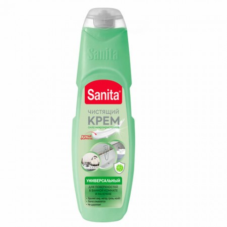 Чистящее средство универсальное крем 600 г, SANITA &quot;Зеленый чай и лайм&quot;, 22949  701251