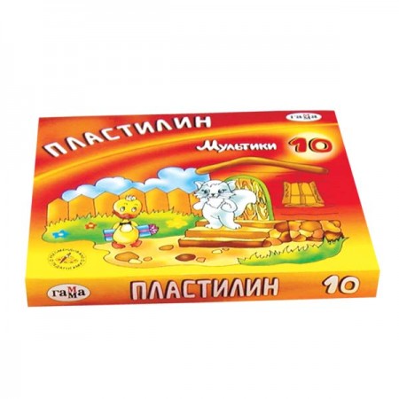 Пластилин 10 цв., МУЛЬТИКИ со стеком, 200 г, арт.280017 100329/262525