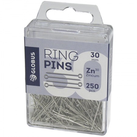 Булавки офисные 30 мм, 250 шт., упаковка с европодвесом, Б30-250 253290