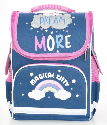 Рюкзак Schoolformat BASIC KITTEN'S DREAMS 17 л синий 38х28х16 см жестк. каркас 1 отд. молния д/девочек РЮКЖК-КТД /227844