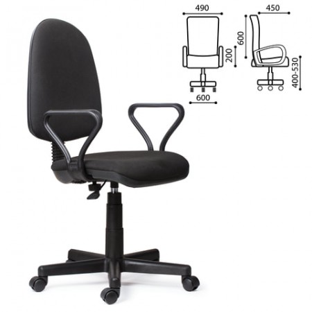 Кресло оператора &quot;Prestige&quot;, с подлокотниками, черное 531491