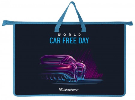 Папка д/труда с ручкой А3 Schoolformat MINIMAL CAR 466х335х50 пластик д/мальчиков ПТРПМА3-МКР/228065