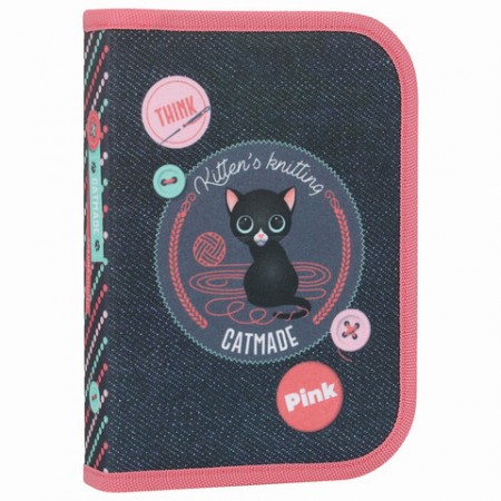 Пенал TIGER FAMILY (ТАЙГЕР) 1 отделение, откидная планка, Игривые котята, 20х14х4 см, TGNQ-013C1E/227899