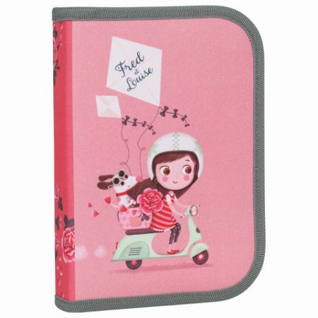 Пенал TIGER FAMILY (ТАЙГЕР) 1 отделение, откидная планка, Путешествие, 20х14х4 см, TGNQ-011C1E/227898