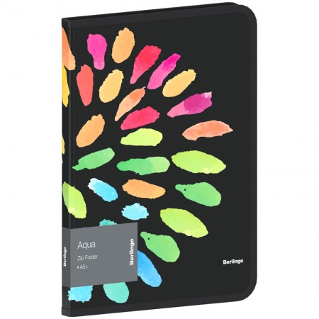 Папка на молнии Berlingo &quot;Aqua&quot; А5+, 600мкм, с рисунком  299309 ZF5_A5011