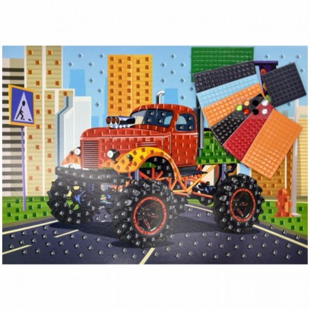 Набор д/дет.творч.Мозаика А3 &quot;Суперавто&quot; самоклеящ. мерцающая С1573-89/087475