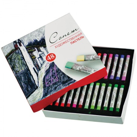 Пастель художественная Сонет, 48 цветов, картон. упаковка 36683  7141242 180667