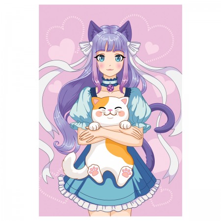 Пазл 104 эл. ТРИ СОВЫ &quot;Девушка-аниме&quot; 360290  ПК104_54577