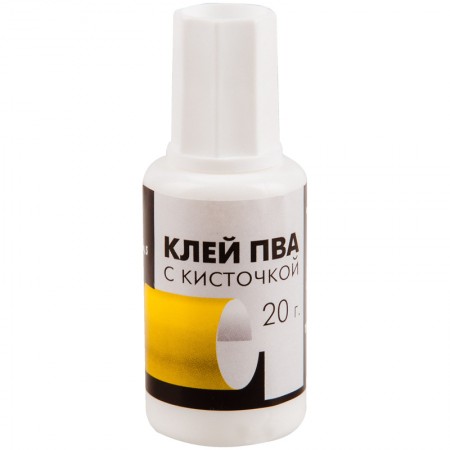 Клей ПВА Гамма, 20г, с кисточкой 249090/330005