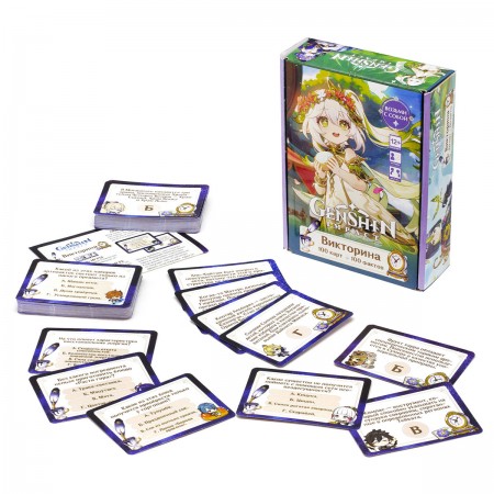 Игра настольная Origami Викторина &quot;Геншин&quot;, картонная коробка 379531  8233