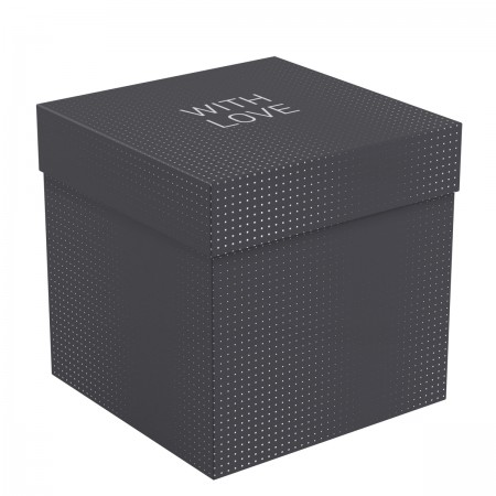 Коробка складная подарочная MESHU &quot;Black&quot;, (15*15*15см), выборочный лак 372560  MS_62564