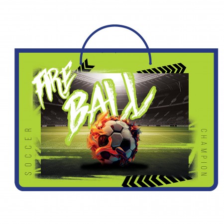 Папка детская А4 пластиковая, ручки-шнурок, 335/235/55 (50) (ПМ-А4-35, ИГРА В ФУТБОЛ 2024), ПМ-А4-35 00-00017524
