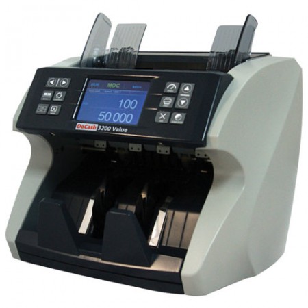 Счетчик-сортировщик банкнот DOCASH 3200 Value, 1500 банкнот/мин, УФ, ИК, МАГН детекция, номинал, фасовка, 11619/291097