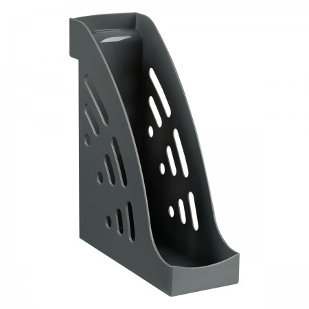 Лоток для бумаг вертикальный СТАММ "Эксперт", серый, ширина 95мм 351537 ЛТВ-30860