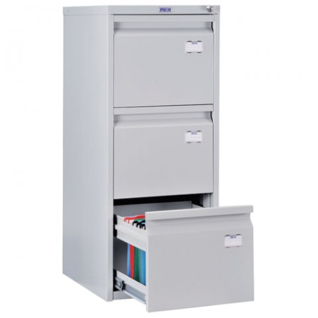 Шкаф картотечный ПРАКТИК &quot;A-43&quot;, 995х408х485 мм, 3 ящика для 126 подвесных папок, формат папок A4 (БЕЗ ПАПОК)