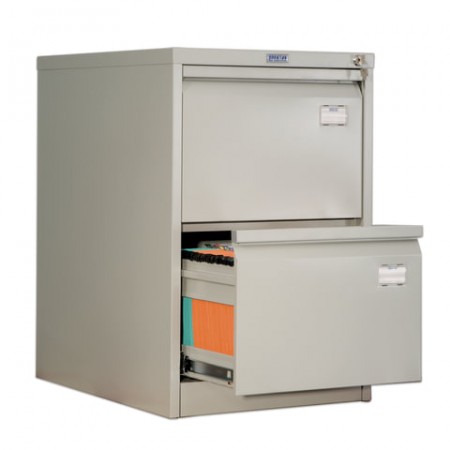 Шкаф картотечный ПРАКТИК &quot;AFC-02&quot;, 713х467х630 мм, 2 ящика, для 110 подвесных папок, формат папок Foolscap или A4 (БЕЗ ПАПОК)