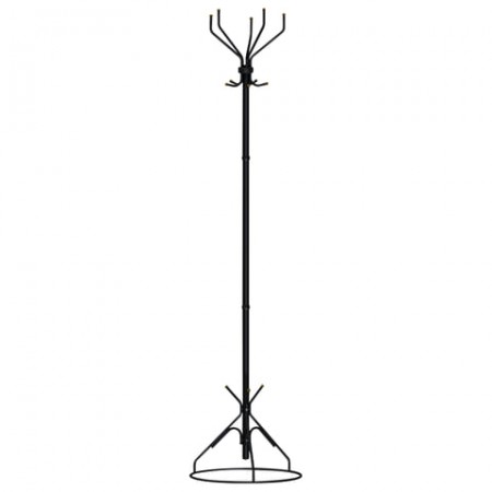 Вешалка-стойка &quot;Ажур-2&quot;, 1,77 м, основание 45 см, 5 крючков, металл, чёрная  602353