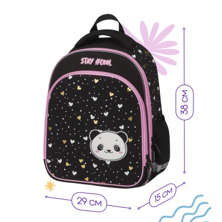 Ранец Berlingo Expert Plus &quot;Cool panda&quot; 38*29*15см, 2 отделения, 2 кармана, анатомическая спинка 368672 RU-EXPL-10012