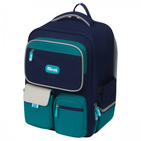 Ранец Först F-Style &quot;Blue&quot; 38*26,5*16 см, 1 отделение, 6 карманов, анатомическая спинка 366064 FT-RY-032404
