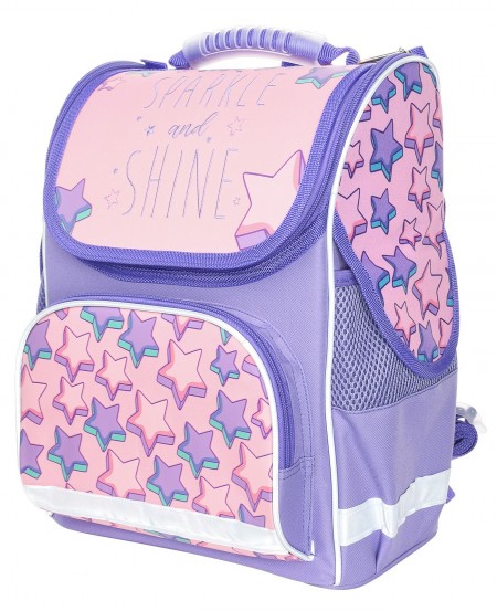 Рюкзак Schoolformat Shine bright, модель BASIC, жесткий каркас, односекционный, 38х28х16 см, 17 л, для девочек 227843 РЮКЖК-ШБР