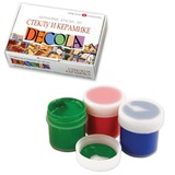 Краски акриловые по стеклу и керамике &quot;Декола&quot;, 6 цветов по 20 мл, в баночках, 4041026/095767