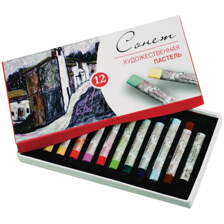 Пастель сухая художественная &quot;Сонет&quot;, 12 цветов, круглое сечение, 7141223/139790/180994