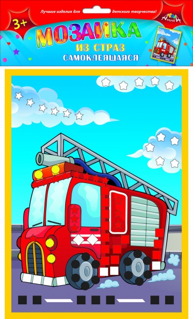 Набор для творчества мозаика ПОЖАРНАЯ МАШИНА стразы 236339/С3081-11