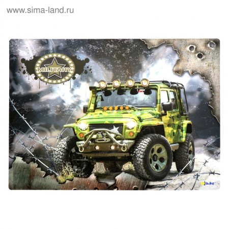 Накладка на стол пластик А3 460*330 КН-3 500 мкм, мал Джип милитари (180) 4612680