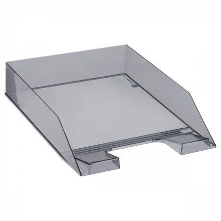 Лоток для бумаг горизонтальный СТАММ "Фаворит", тонированный черный 351644  ЛТГ-30562