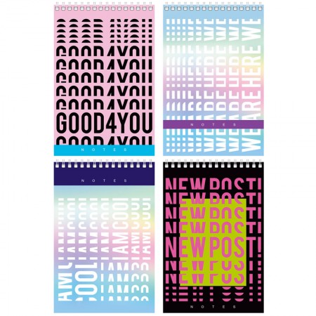 Блокнот А6 60л. на гребне BG &quot;New post&quot; 320836  Б6гр60 8889