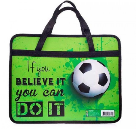 Папка пластиковая с ручками А4, широкая (ПМ-А4-251, FOOTBALL POWER), ПМ-А4-251  00-00013975  00-00017571