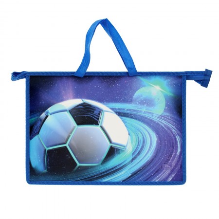 Папка с ручками пластик А4 55мм 335*235 ПМ-А4-35 Calligrata мал &quot;Футбол&quot; (ручки-тесьма) 7510480