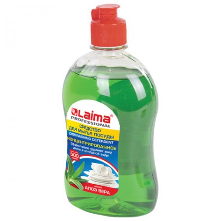Средство для мытья посуды 500 г, ЛАЙМА PROFESSIONAL, концентрат, &quot;Алоэ Вера&quot;, 604649
