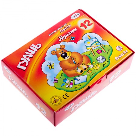 Гуашь 12 цветов, 20мл,  &quot;Мультики&quot; 001399/190264/221032