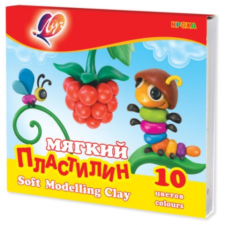 Пластилин мягкий ЛУЧ &quot;Кроха&quot;, 10 цветов, 165 г, со стеком, картонная упаковка, 12С875-08/102869/058618/077494
