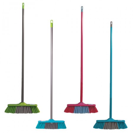 Щетка для уборки с черенком 110 см, ширина 31 см, щетина 7 см, пластиковая, еврорезьба, YORK &quot;Frontiera&quot;, 51020/281265/604585
