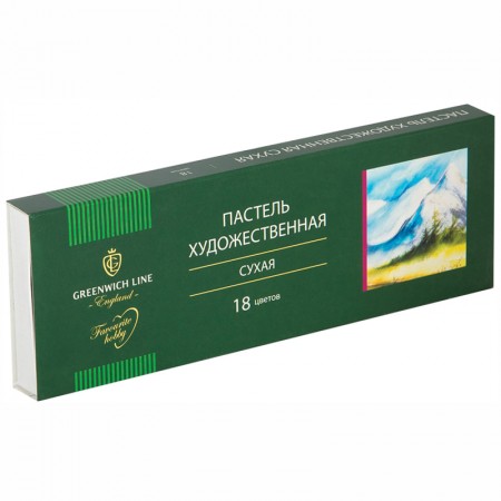 Пастель художественная сухая Greenwich Line, 18 цветов, картон. упак. 266066/СП_19204