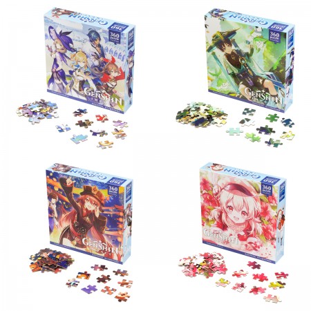 Пазл 360 эл. Origami &quot;Геншин. Янтарь/Ху Тао/Кли/Странник&quot;, ассорти 363237 8082