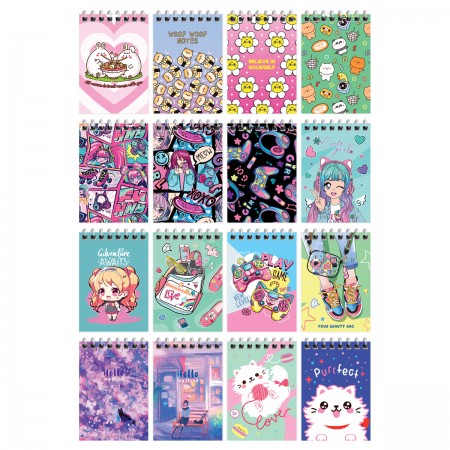 Блокнот А7 40л. на гребне BG &quot;МИКС для девочек&quot; 361224  Б7гр40 12757