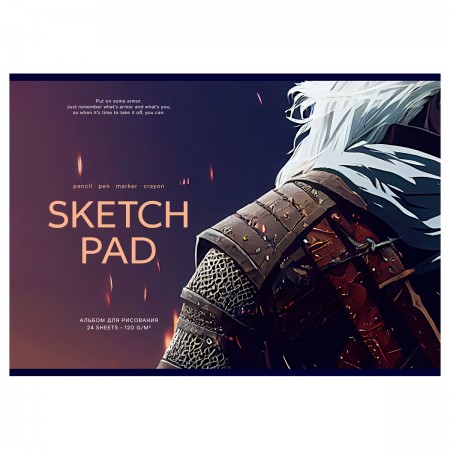 Альбом для рисования 24л., А4, на скрепке Greenwich Line &quot;Player&quot;, 120г/м2 356285  PS24s-50686