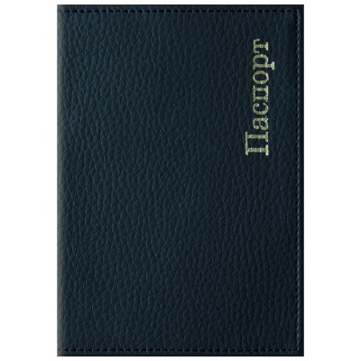 Обложка для паспорта OfficeSpace &quot;Комфорт&quot; кожзам, черный, тиснение золотом 254213