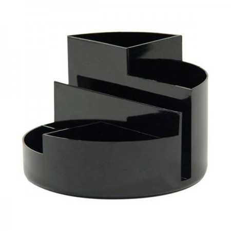 Подставка для канц. принадлежностей ПРОФИ, 6 отделений круглая, черная, арт.ОР01/235832/028868